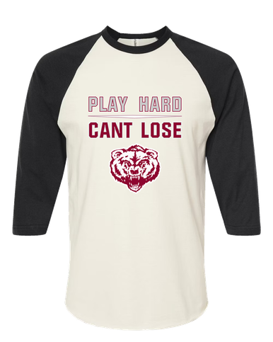 Granite Hills Grizzlies Play Hard, Can't Lose Women's Baseball T-Shirt