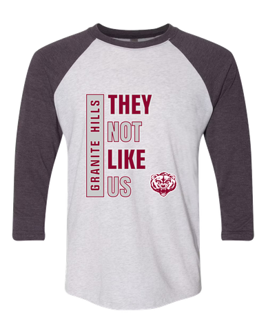 Granite Hills Grizzlies They Not Like Us #1 Men's Baseball T-Shirt
