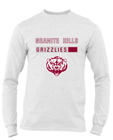 Granite Hills Grizzlies Mascot #7 Men's LS T-Shirt
