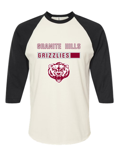 Granite Hills Grizzlies Mascot #7 Men's Baseball T-Shirt