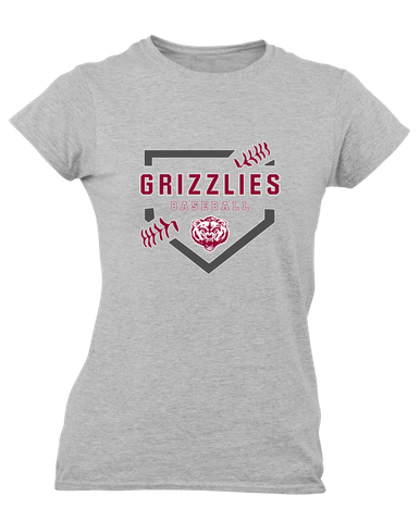 Granite Hills Grizzlies Baseball #2 Women's Premium SS T-Shirt