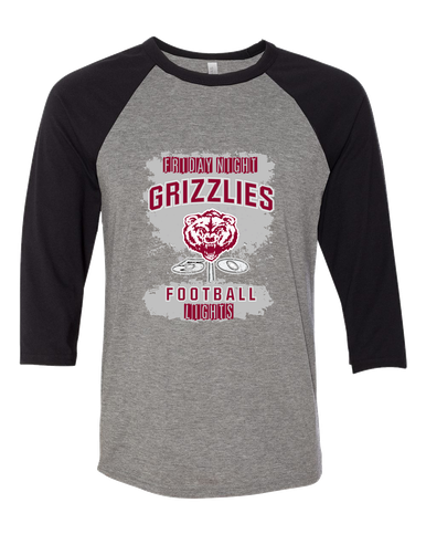 Granite Hills Grizzlies Football #6 Women's Baseball T-Shirt