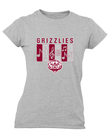 Granite Hills Grizzlies Band # 2 Women's SS T-Shirt