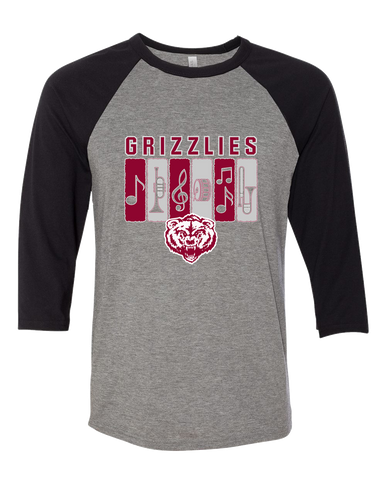 Granite Hills Grizzlies Band # 2 Women's Baseball T-Shirt