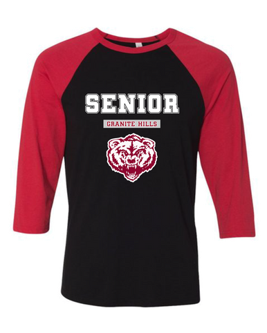 Granite Hills Grizzlies Senior #2 Women's Baseball T-Shirt