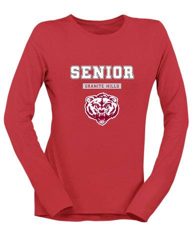 Granite Hills Grizzlies Senior #2 Women's LS T-Shirt