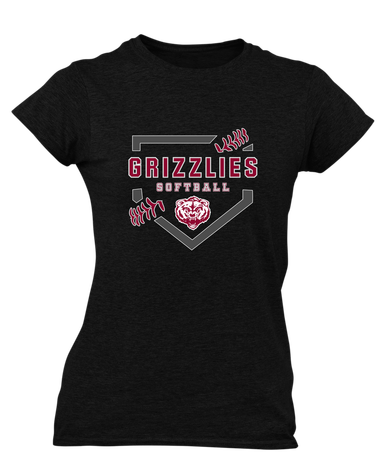 Granite Hills Grizzlies Softball #2 Women's SS T-Shirt
