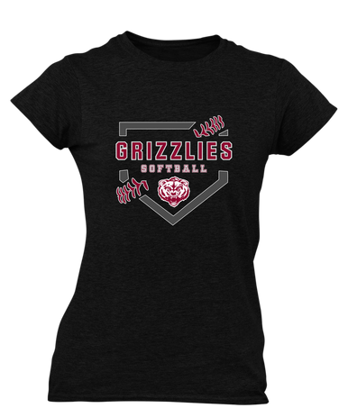Granite Hills Grizzlies Softball #2 Women's Premium SS T-Shirt
