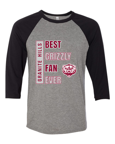 Granite Hills Grizzlies Best Grizzly Fan Men's Baseball T-Shirt