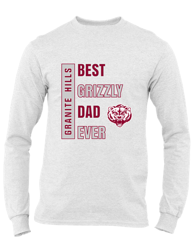 Granite Hills Grizzlies Best Grizzly Dad Men's Premium LS T-Shirt