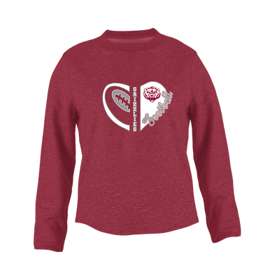 Granite Hills Grizzlies Heart Football Women's Sweatshirt