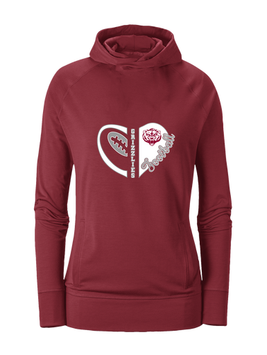 Granite Hills Grizzlies Heart Football Women's Hoodie