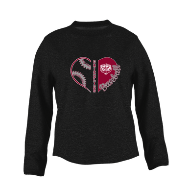 Granite Hills Grizzlies Heart Baseball Women's Sweatshirt