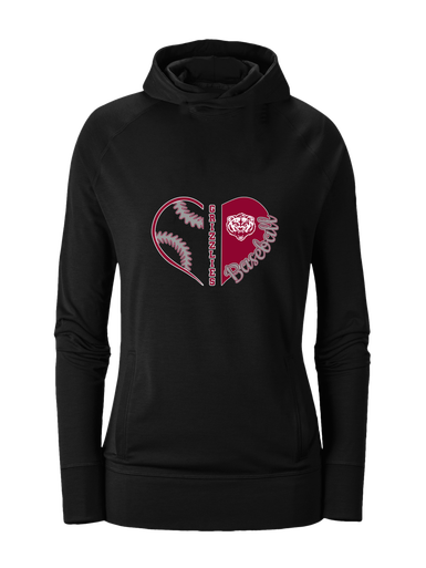 Granite Hills Grizzlies Heart Baseball Women's Hoodie