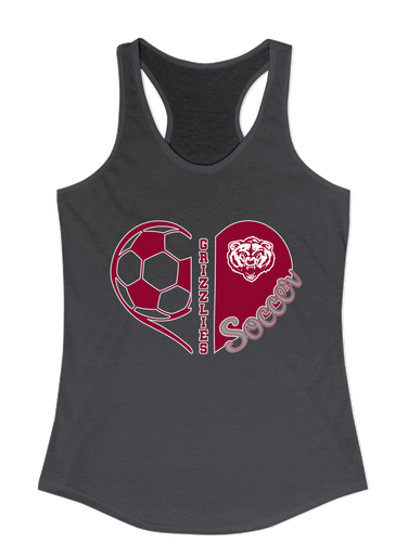 Granite Hills Grizzlies Heart Soccer Women's Tank Top