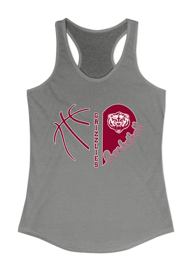 Granite Hills Grizzlies Heart Basketball Women's Tank Top