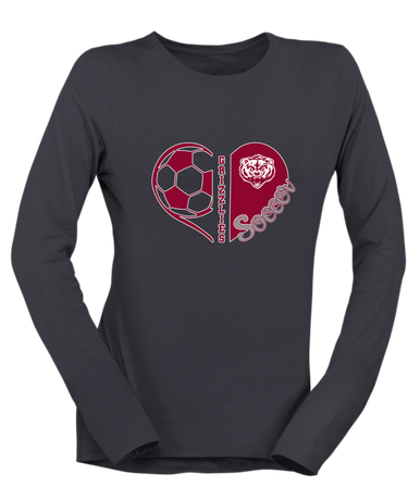 Granite Hills Grizzlies Heart Soccer Women's Premium LS T-Shirt
