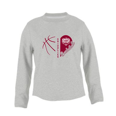 Granite Hills Grizzlies Heart Basketball Women's Sweatshirt
