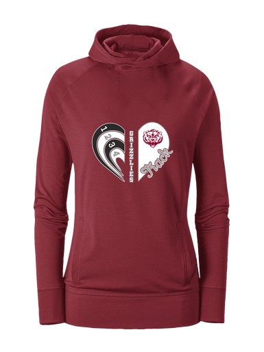 Granite Hills Grizzlies Heart Track Women's Hoodie