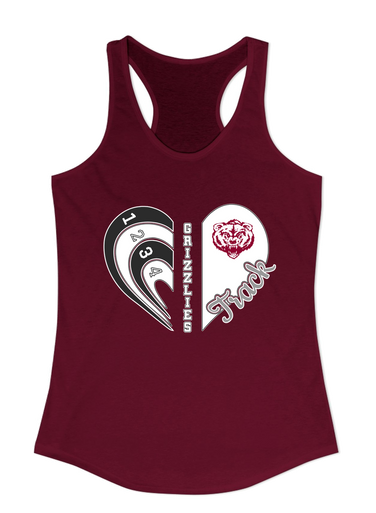 Granite Hills Grizzlies Heart Track Women's Tank Top