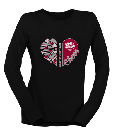 Granite Hills Grizzlies Heart Cheer Women's Premium LS T-Shirt