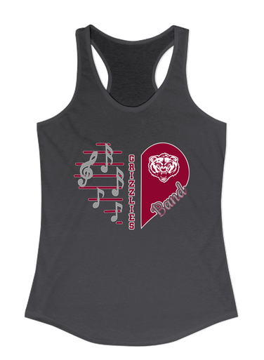 Granite Hills Grizzlies Heart Band Women's Tank Top