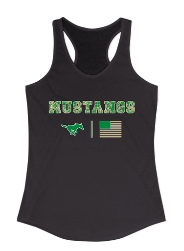 Myers Park Mustangs Camo Flag Women's Tank Top