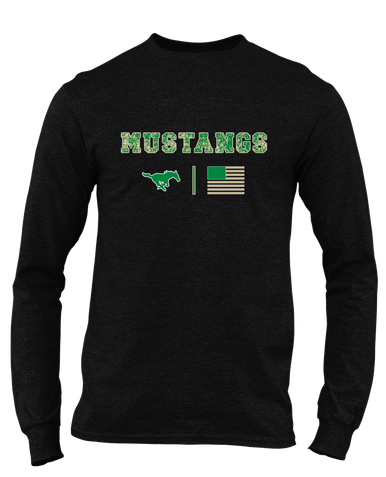 Myers Park Mustangs Camo Flag Men's Premium LS T-Shirt