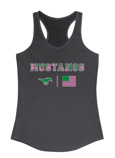 Myers Park Mustangs Pink Camo Flag Women's Tank Top