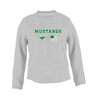 Myers Park Mustangs Team Colors Flag Women's Sweatshirt