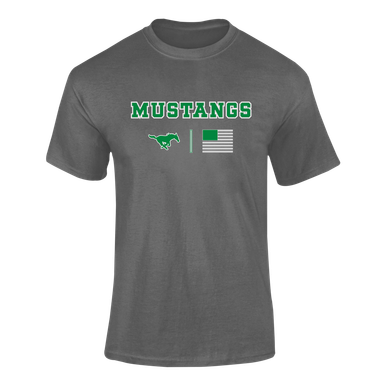Myers Park Mustangs Team Colors Flag Men's SS T-Shirt