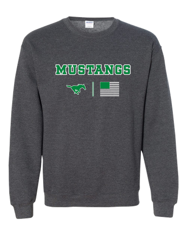 Myers Park Mustangs Team Colors Flag Men's Sweatshirt