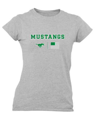 Myers Park Mustangs Team Colors Flag Women's Premium SS T-Shirt