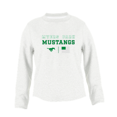 Myers Park Mustangs Spirit Flag Women's Sweatshirt