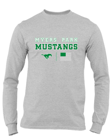 Myers Park Mustangs Spirit Flag Men's Premium LS T-Shirt