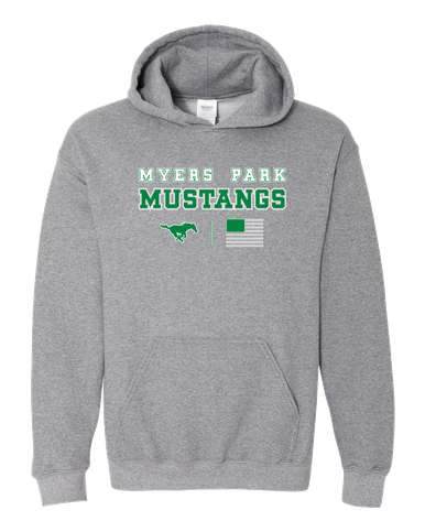 Myers Park Mustangs Spirit Flag Men's Hoodie