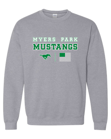 Myers Park Mustangs Spirit Flag Men's Sweatshirt
