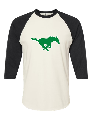 Myers Park Mustangs Mascot #1 Men's Baseball T-Shirt