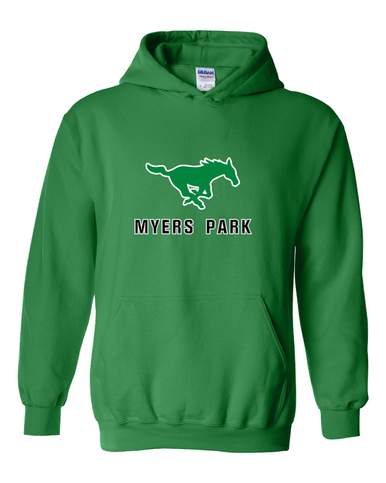 Myers Park Mustangs Mascot #2 Men's Hoodie