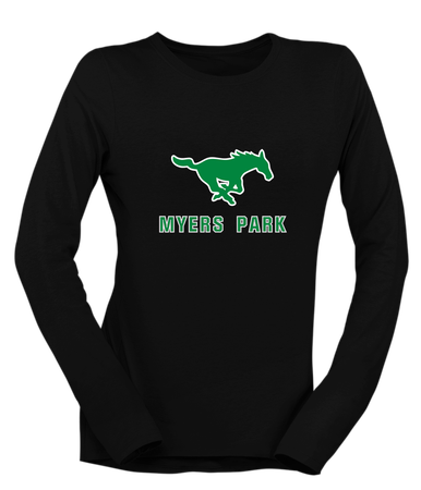 Myers Park Mustangs Mascot #2 Women's LS T-Shirt