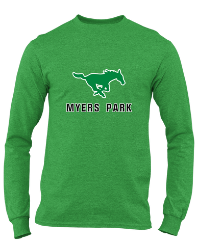 Myers Park Mustangs Mascot #2 Men's LS T-Shirt