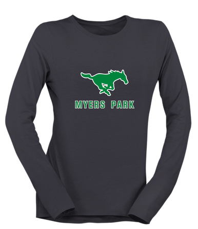 Myers Park Mustangs Mascot #2 Women's Premium LS T-Shirt