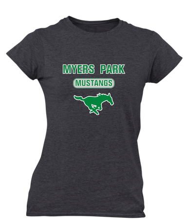 Myers Park Mustangs Mascot #3 Women's Premium SS T-Shirt