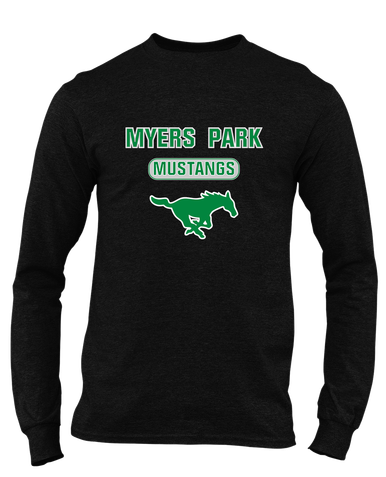 Myers Park Mustangs Mascot #3 Men's LS T-Shirt