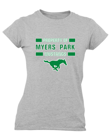 Myers Park Mustangs Property Of Women's Premium SS T-Shirt