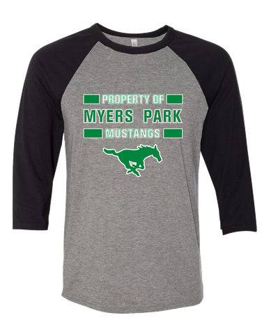 Myers Park Mustangs Property Of Women's Baseball T-Shirt