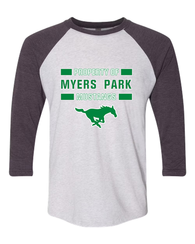Myers Park Mustangs Property Of Men's Baseball T-Shirt
