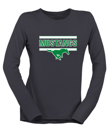 Myers Park Mustangs Mascot #5 Women's Premium LS T-Shirt