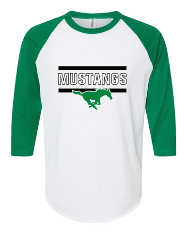 Myers Park Mustangs Mascot #5 Women's Baseball T-Shirt