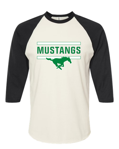 Myers Park Mustangs Mascot #5 Men's Baseball T-Shirt